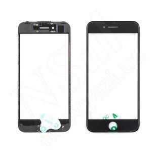 Стекло тачскрина APPLE iPhone 7 чёрное, с рамкой и OCA плёнкой 00-00024669 фото