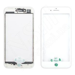 Стекло тачскрина APPLE iPhone 7 Plus белое, с рамкой и OCA плёнкой 00-00024670 фото