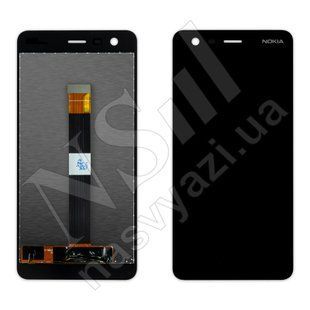 Дисплей NOKIA 2 TA-1007TA-1029 2017 з чорним тачскрином 00-00020458 фото