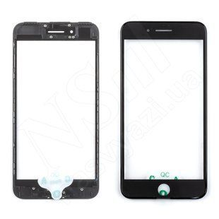 Стекло тачскрина APPLE iPhone 7 Plus чёрное, с рамкой и OCA плёнкой 00-00024671 фото