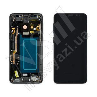 Дисплей SAMSUNG G960 Galaxy S9 2018 AMOLED з чорним тачскріном і рамкою 00-00021730 фото