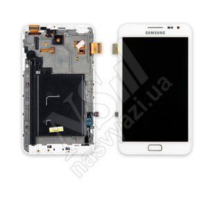 Дисплей SAMSUNG N7000Note i9220 з білим тачскріном і рамкою 00-00001165 фото