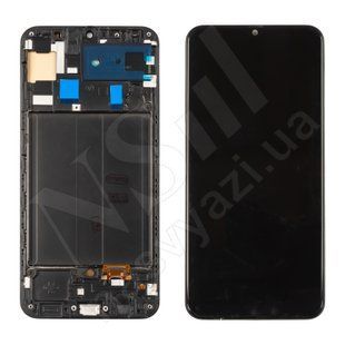 Дисплей SAMSUNG A305A505A507 Galaxy A30A50A50S 2019 OLED з чорним тачскріном і рамкою 00-00020674 фото