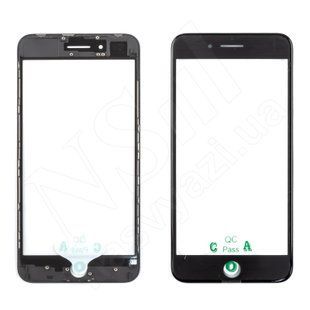 Стекло тачскрина APPLE iPhone 8 Plus чёрное, с рамкой и OCA плёнкой 00-00024679 фото
