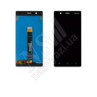 Дисплей NOKIA 3 Dual Sim TA-1032TA-1038TA-1020TA-1028 2017 з чорним тачскрином 00-00019121 фото