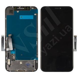 Дисплей APPLE iPhone XR IPS IN CELL GX із чорним тачскрином 00-00024355 фото