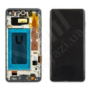 Дисплей SAMSUNG G973 Galaxy S10 2019 IPS з чорним тачскрином та рамкою 00-00024517 фото