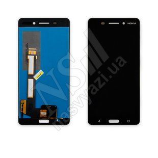 Дисплей NOKIA 6 Dual Sim TA-1021TA-1033 2017 з чорним тачскрином 00-00018737 фото