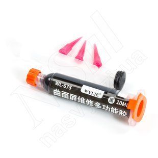 Клей-герметик WYLIE WL-675 для корпусної рамки, в шприці чорний 10 мл 00-00123192 фото