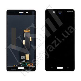 Дисплей NOKIA 8 TA-1004TA-1012TA-1052 2017 з чорним тачскрином 00-00020497 фото