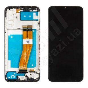 Дисплей SAMSUNG A037 Galaxy A03S 2021 160.5 мм з чорним тачскріном і рамкою 00-00124313 фото