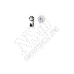 Шлейф APPLE iPhone 4G з кнопкою HOME білою 00-00003394 фото