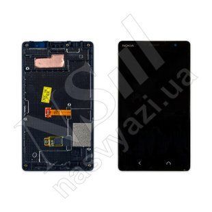 Дисплей NOKIA X2 з чорним тачскріном і рамкою 00-00020946 фото