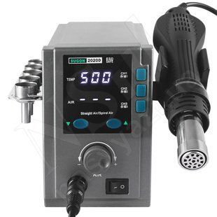 Паяльна станція SUGON 2020D 700W турбінна тільки фен 100-500&deg;С, 3 канали памяті 00-00025082 фото