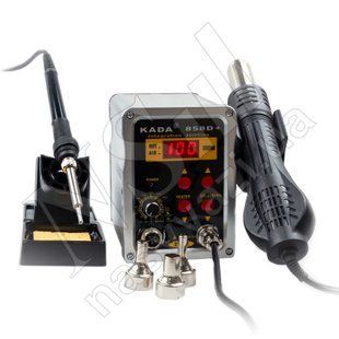 Паяльна станція KADA 858D+ 550W турбінна фен 100-420&deg;C та паяльник 200-480&deg;С 00-00014670 фото