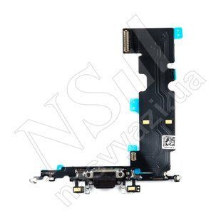 Шлейф APPLE iPhone 8 Plus на разъем питания и микрофонами черный 00-00020352 фото