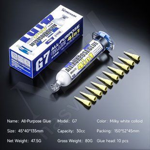 Клей-герметик MECHANIC G7 поліуретановий, для корпусної рамки, в шприці білий 30 мл 00-00123528 фото