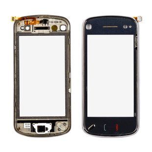 Тачскрін NOKIA N97 чорний з корпусних рамкою 00-00102344 фото