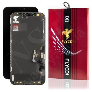 Дисплей APPLE iPhone 1212 PRO AMOLED FHD FLYCDI-HARD з чорним тачскріном 00-00124319 фото