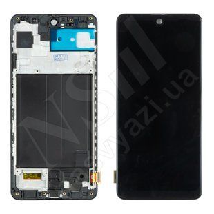 Дисплей SAMSUNG A515 Galaxy A51 2020 IPS з чорним тачскрином з рамкою 00-00023403 фото