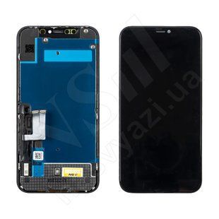 Дисплей APPLE iPhone 11 IPS IN CELL JK з чорним тачскріном 00-00120894 фото