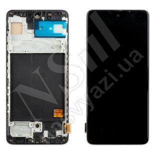 Дисплей SAMSUNG A515 Galaxy A51 2020 OLED з чорним тачскрином з рамкою 00-00022995 фото