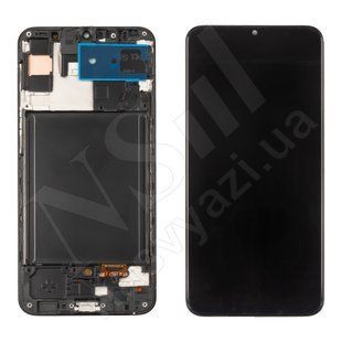 Дисплей SAMSUNG A307 Galaxy A30S 2019 OLED з чорним тачскрином та рамкою 00-00024321 фото