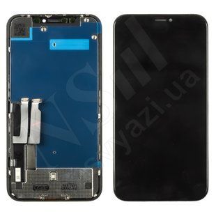 Дисплей APPLE iPhone XR IPS IN CELL HD HL із чорним тачскрином 00-00123758 фото