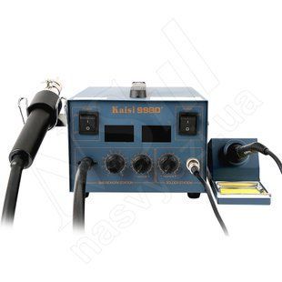 Паяльна станція KAISI 998D+ 580W компресорна фен 100-500&deg;C та паяльник 200-480&deg;C 00-00025271 фото