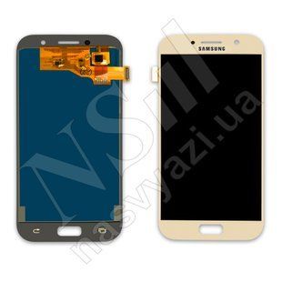 Дисплей SAMSUNG A520 Galaxy A5 2017 IPS з золотистим тачскріном 00-00020436 фото