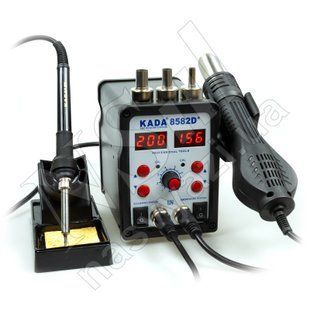 Паяльна станція KADA 8582D+ 550W турбінна фен 100-450&deg;С та паяльник 200-480&deg;С 00-00021697 фото