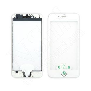 Скло тачскрина APPLE iPhone 6 біле, з рамкою і OCA плівкою 00-00024665 фото
