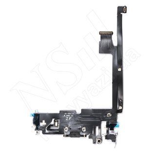 Шлейф APPLE iPhone 12 Pro Max на роз'єм живлення з мікрофоном, чорний 00-00025375 фото
