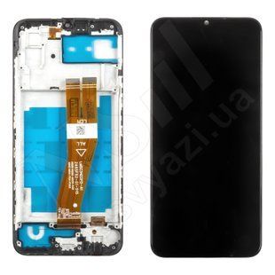 Дисплей SAMSUNG A035 Galaxy A03 2022 160.5 мм з чорним тачскріном та рамкою 00-00123844 фото
