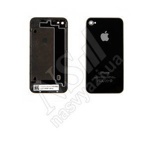 Задня кришка на APPLE iPhone 4G чорна 00-00008208 фото