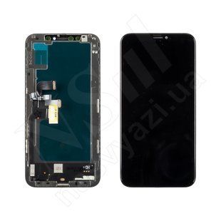 Дисплей APPLE iPhone XS IPS IN CELL ASI HD+ ZY з чорним тачскріном 00-00120916 фото